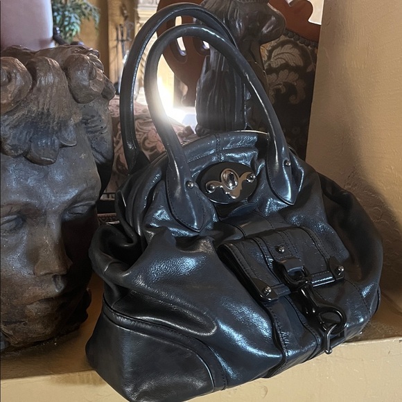 Anthropologie Tracy Reese Black Leather Hobo Designer Purse. - Picture 5 of 7